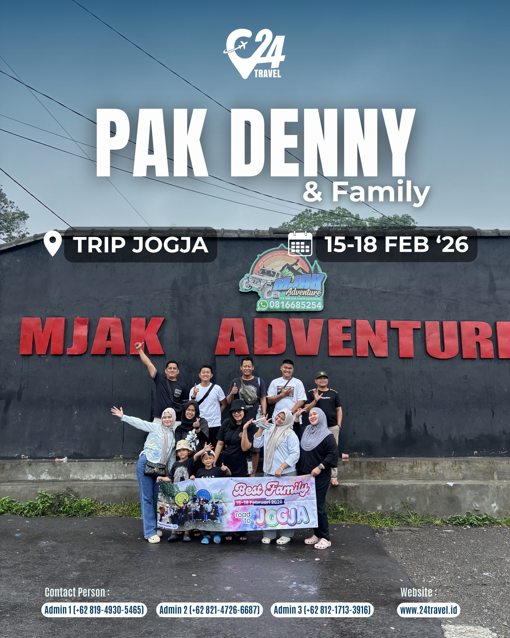 Liburan keluarga bukan sekadar jalan-jalan, tapi tentang membangun kenangan bersama.
Jogja jadi tempat yang pas untuk menikmati waktu berkualitas dengan keluarga tercinta.
Yuk, wujudkan family trip yang hangat, santai, dan penuh cerita manis untuk dikenang selamanya.Info promo & konsultasi klik link bio 👉 @24travel.id#24travel #semuabisaliburan #paketwisatajogja #tripjogja