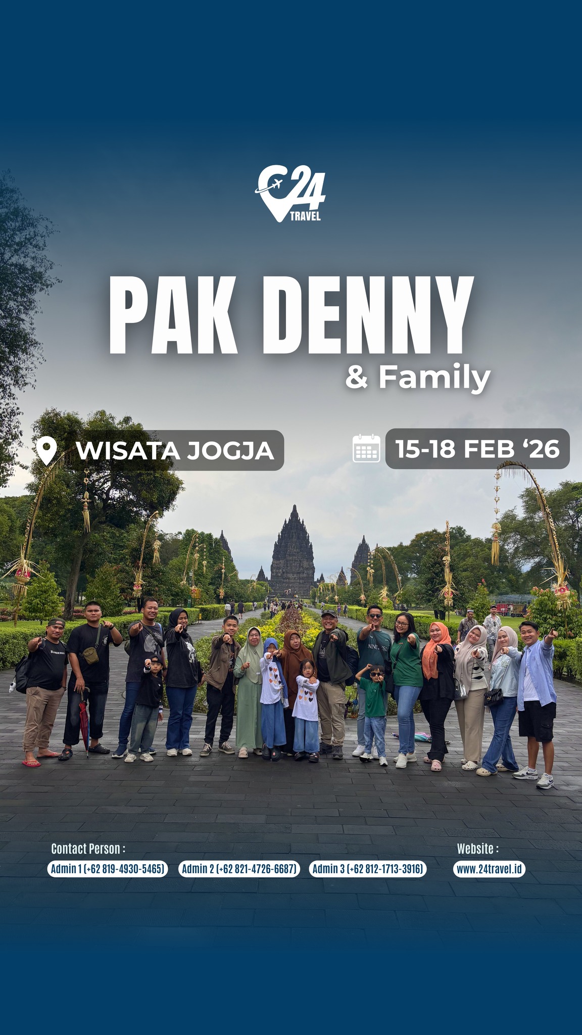 Jogja selalu punya cara membuat siapa pun merasa pulang.
Perpaduan budaya, kuliner, dan suasana santai menjadikan setiap perjalanan terasa menyenangkan.
Yuk, rencanakan liburan ke Jogja yang nyaman dan penuh cerita seru.Info promo & konsultasi klik link bio 👉 @24travel.id#24travel #semuabisaliburan #paketwisatajogja #tripjogja