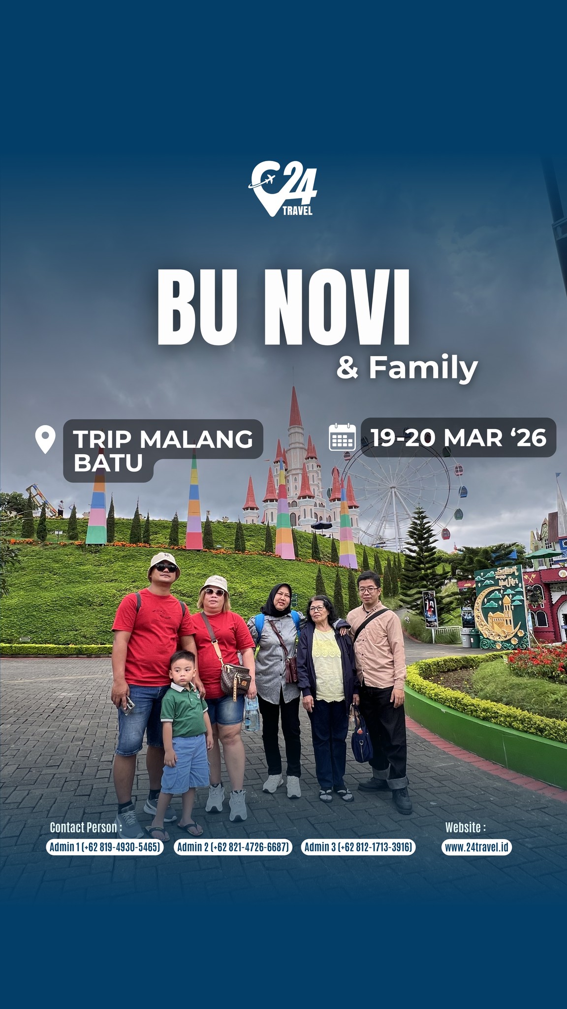 Malang dan Batu selalu jadi tempat yang pas untuk melepas penat bersama keluarga.
Udara sejuk dan suasana santai membuat setiap momen terasa lebih berharga.
Yuk, rencanakan perjalanan yang santai tapi penuh kenangan indah bersama orang tersayang.Info promo & konsultasi klik link bio 👉 @24travel.id#24travel #semuabisaliburan #paketwisatamalang #tourbatu