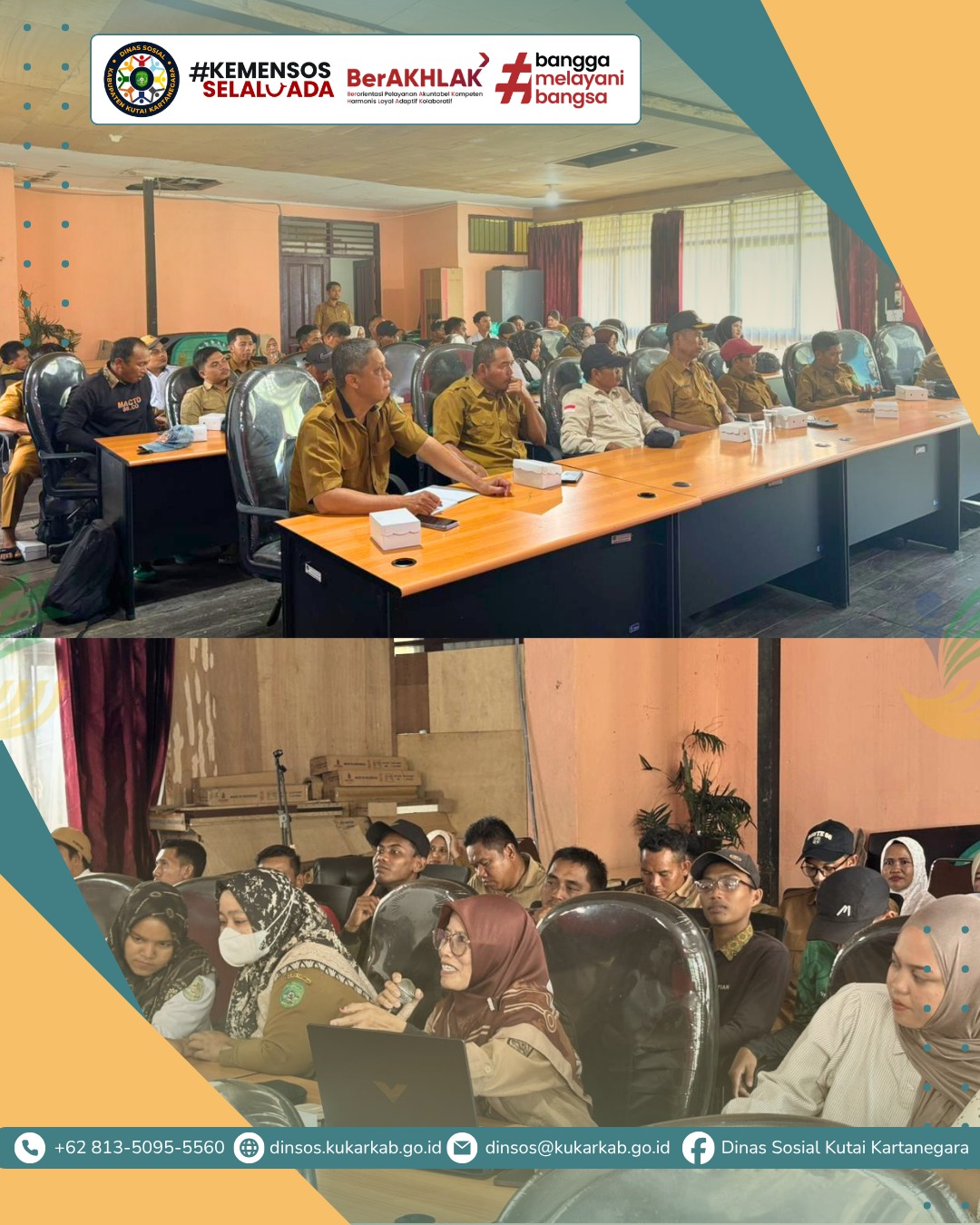 MUARA MUNTAI, 26 Mei 2026 – Dinas Sosial Kabupaten Kutai Kartanegara terus menunjukkan komitmennya dalam memeratakan perlindungan sosial hingga ke wilayah hulu kabupaten. Kali ini, perhatian serius diarahkan ke Kecamatan Muara Muntai, menyusul adanya penonaktifan 1.215 jiwa kepesertaan Penerima Bantuan Iuran Jaminan Kesehatan (PBI-JK) oleh pemerintah pusat.
.
.
.
.
.
Selengkapnya di : https://dinsos.kukarkab.go.id/index.php/2026/05/27/dinsos-kukar-jangkau-wilayah-hulu-1-215-jiwa-di-muara-muntai-jadi-sasaran-validasi-pbi-jk/