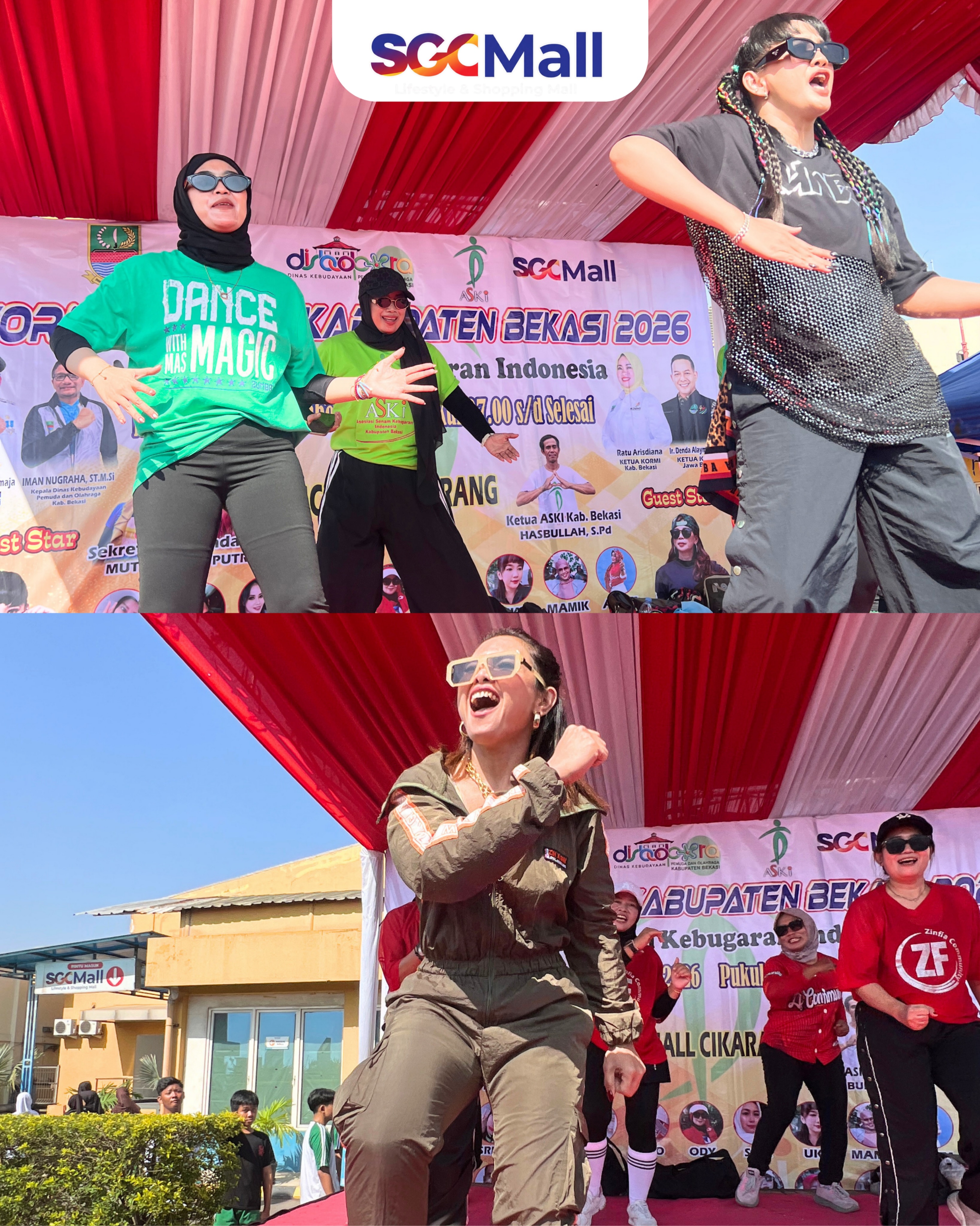 Akhir pekan kemarin, SGC Mall Cikarang dipenuhi energi positif, semangat kompetisi, dan keseruan olahraga bersama! ๐
Mulai dari Lomba Olahraga Tradisional hingga Senam Bersama & Lomba Senam dalam rangka FORMASKAB IV Kabupaten Bekasi 2026, semuanya berlangsung meriah bersama para peserta, keluarga, teman, dan komunitas. ๐โจ
Terima kasih untuk seluruh peserta, komunitas, dan semua pihak yang telah ikut meramaikan kegiatan di SGC Mall. Sampai jumpa di keseruan berikutnya! ๐โจ
#SGCMall #SGCMallCikarang #RecapSGC #OlahragaBersama #HidupSehat